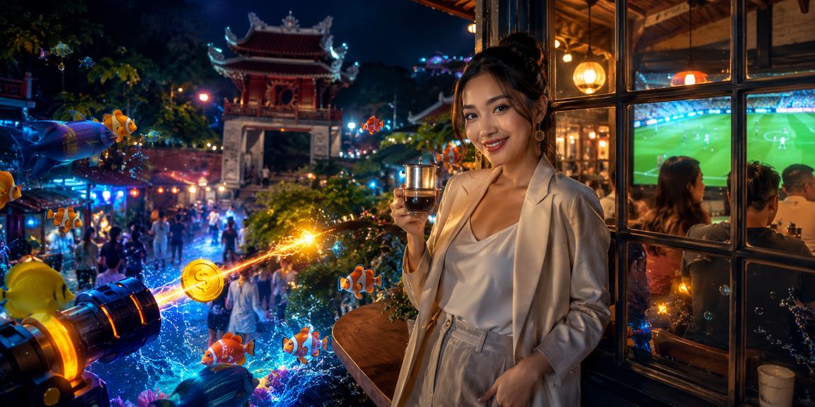 Người dùng Hà Nội ngồi quán cà phê xem bảng tỷ lệ kèo thể thao trên điện thoại